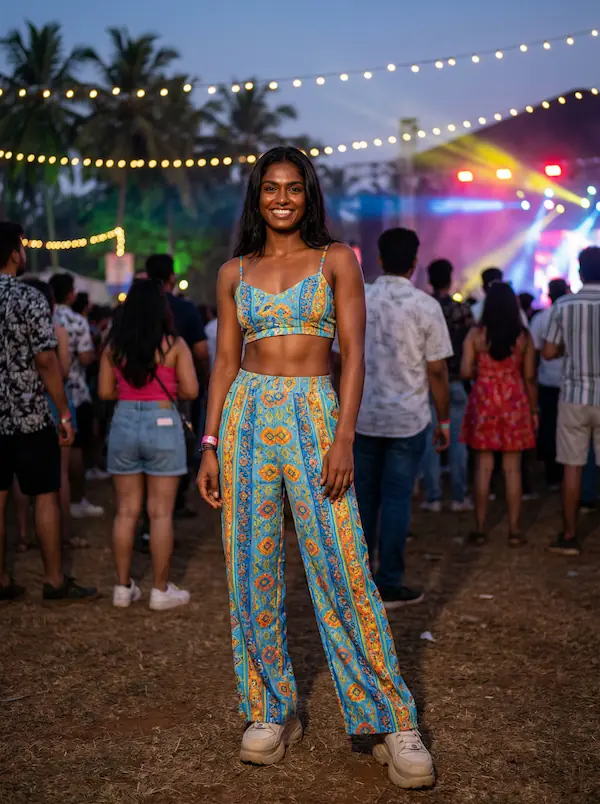 AI-styled College outfit — look 1 generated by Style Math AI