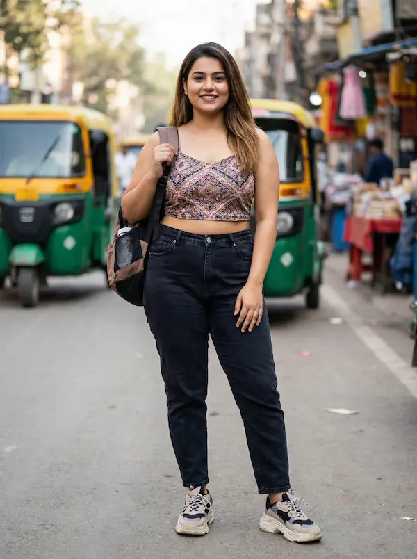 AI-styled College outfit — look 9 generated by Style Math AI