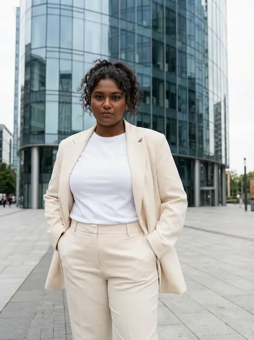 AI-styled Professional outfit — look 11 generated by Style Math AI