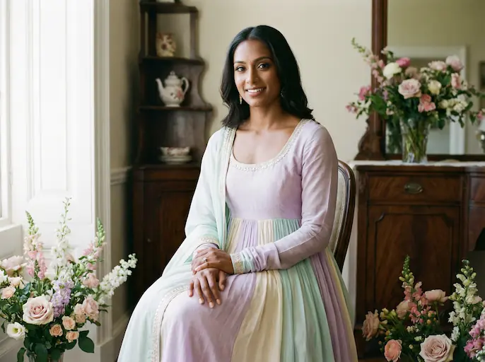 AI-styled Wedding outfit — look 8 generated by Style Math AI