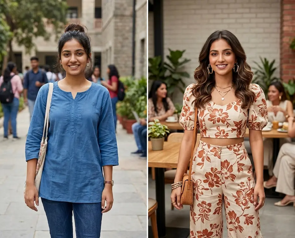 ANANYA, 23 — before and after style transformation